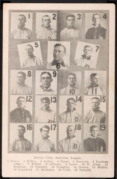 PC 1908 American League Publishing Detroit Tigers
